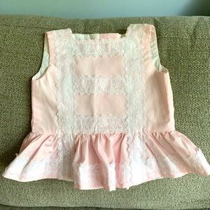 Peplum top with lace trim . Size 12 months